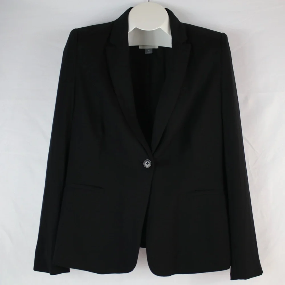 Old Navy Black Relaxed‎ Single Button Blazer Womens Size M